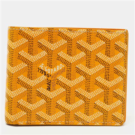 goyard bifold wallet yellow|Goyard victoire wallet price.